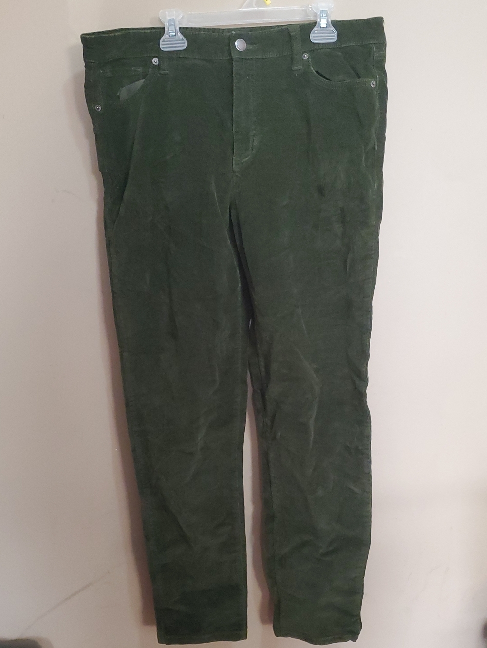 Joe Fresh Green Slim Corduroy Pants Size 32